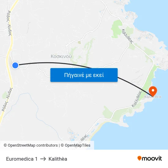 Euromedica 1 to Kalithèa map