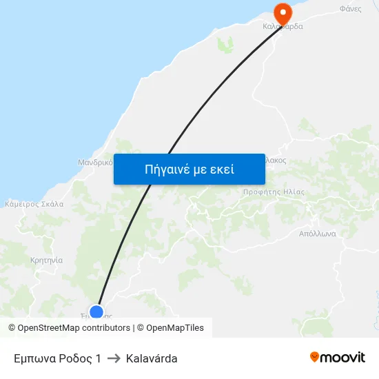 Εμπωνα Ροδος 1 to Kalavárda map