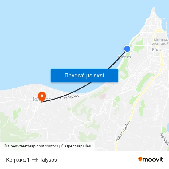 Κρητικα 1 to Ialysos map