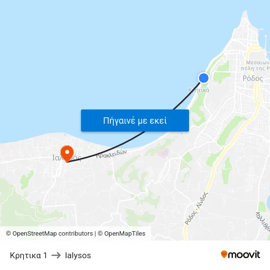 Κρητικα 1 to Ialysos map
