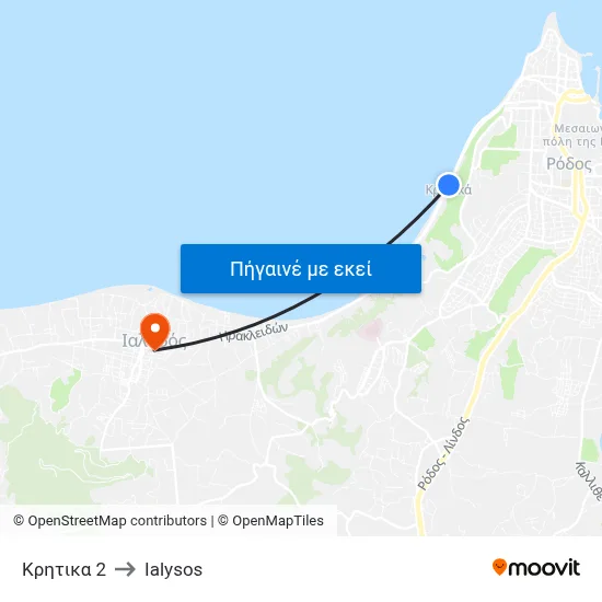 Κρητικα 2 to Ialysos map
