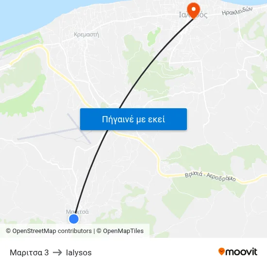 Μαριτσα 3 to Ialysos map