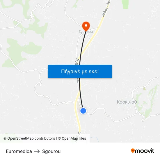 Euromedica to Sgourou map