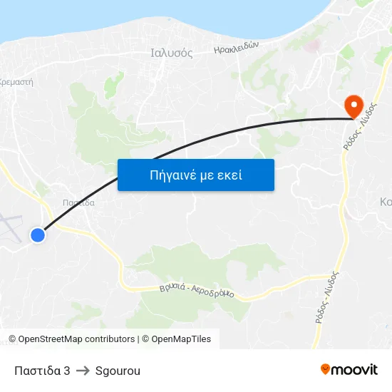 Παστιδα 3 to Sgourou map