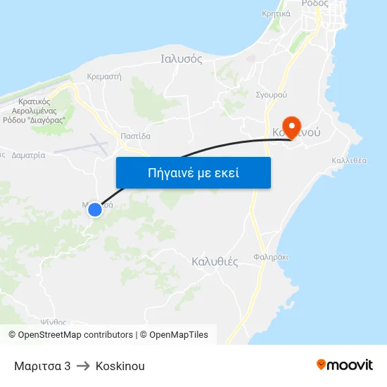 Μαριτσα 3 to Koskinou map