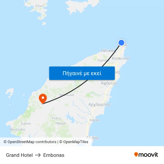Grand Hotel to Embonas map
