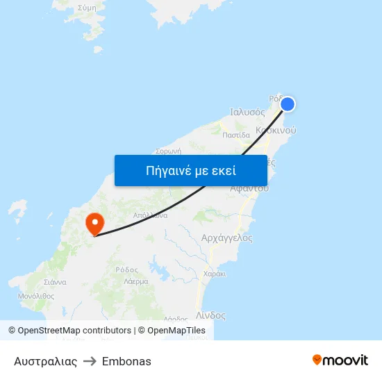 Αυστραλιας to Embonas map