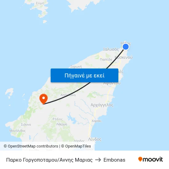 Παρκο Γοργοποταμου/Αννης Μαριας to Embonas map