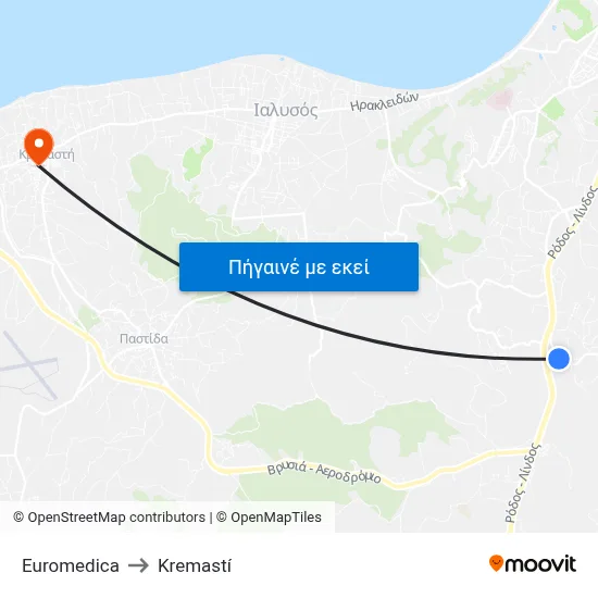 Euromedica to Kremastí map