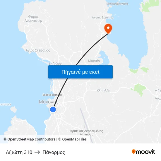 Αξιώτη 310 to Πάνορμος map