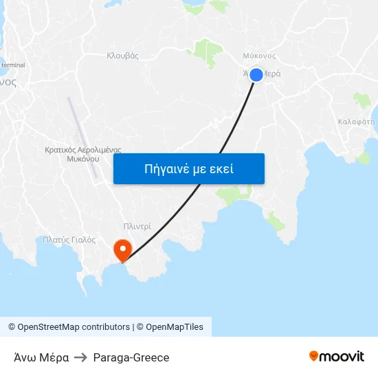 Άνω Μέρα to Paraga-Greece map