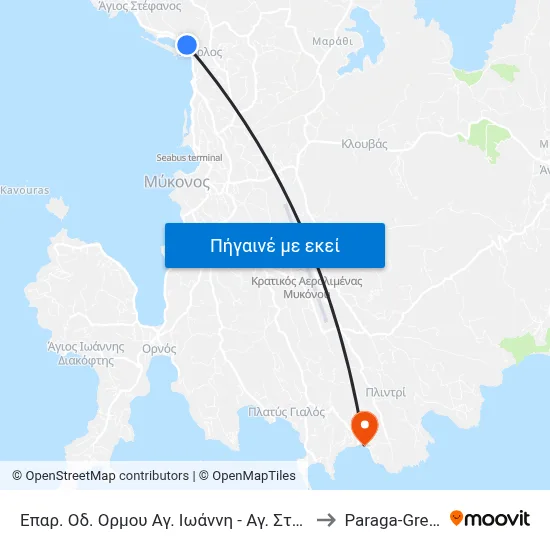 Επαρ. Οδ. Ορμου Αγ. Ιωάννη - Αγ. Στέφανου to Paraga-Greece map