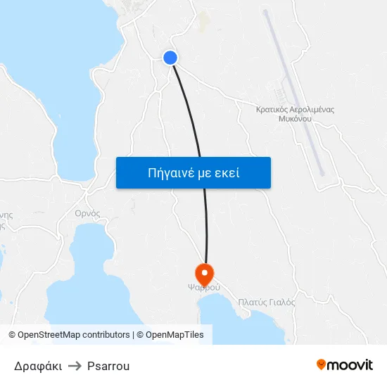Δραφάκι to Psarrou map