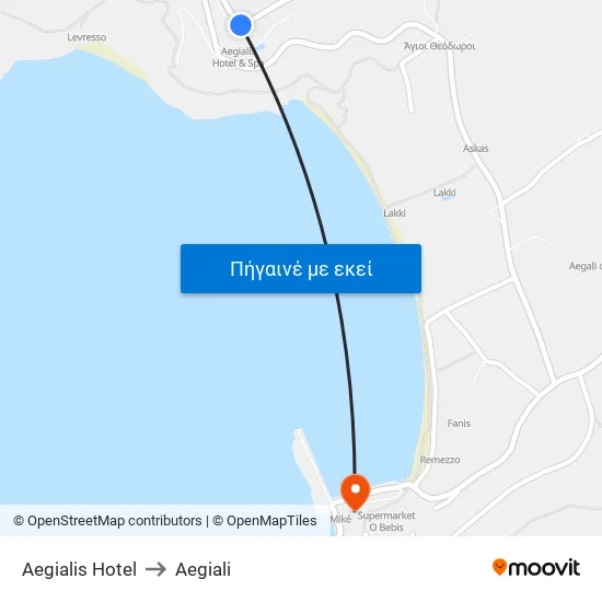 Aegialis Hotel to Aegiali map