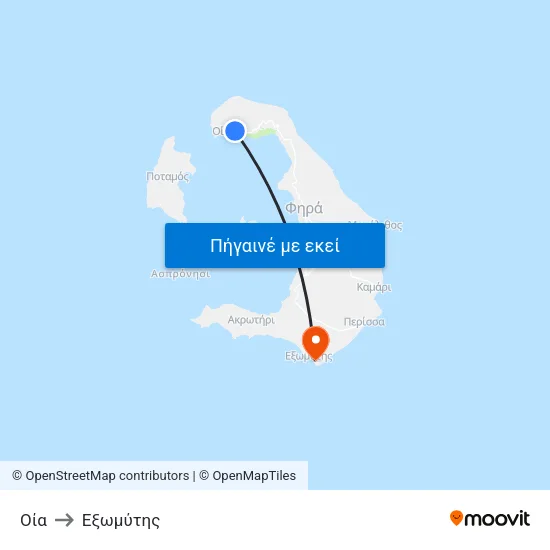 Οία to Eξωμύτης map
