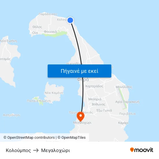 Κολούμπος to Mεγαλοχώρι map