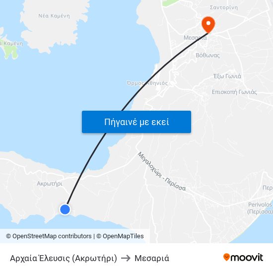 Αρχαία Έλευσις (Ακρωτήρι) to Μεσαριά map