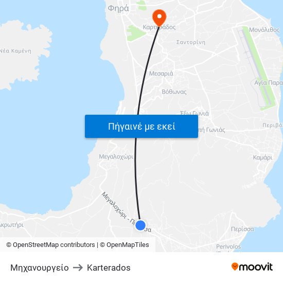 Μηχανουργείο to Karterados map