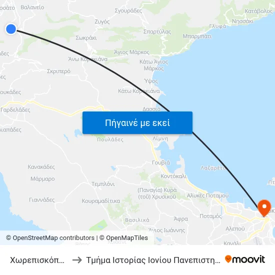 Χωρεπισκόποι 3 to Τμήμα Ιστορίας Ιονίου Πανεπιστημίου map