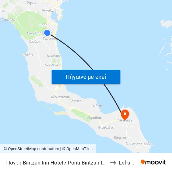 Ποντή Bintzan Inn Hotel / Ponti Bintzan Inn Hotel to Lefkimmi map