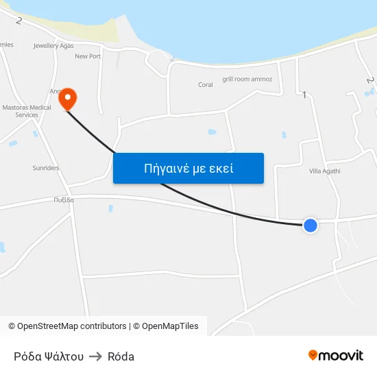 Ρόδα Ψάλτου to Róda map