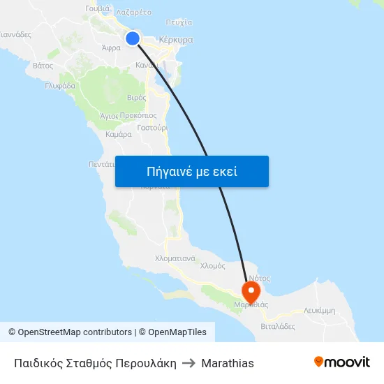 Παιδικός Σταθμός Περουλάκη to Marathias map