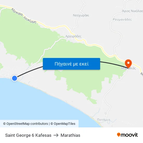 Saint George 6 Kafesas to Marathias map
