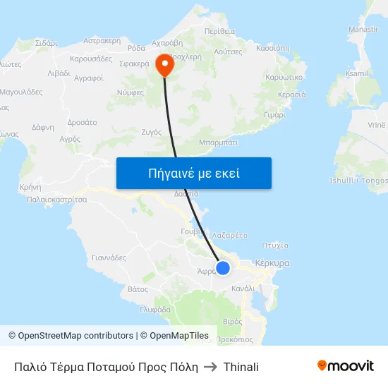 Παλιό Τέρμα Ποταμού Προς Πόλη to Thinali map