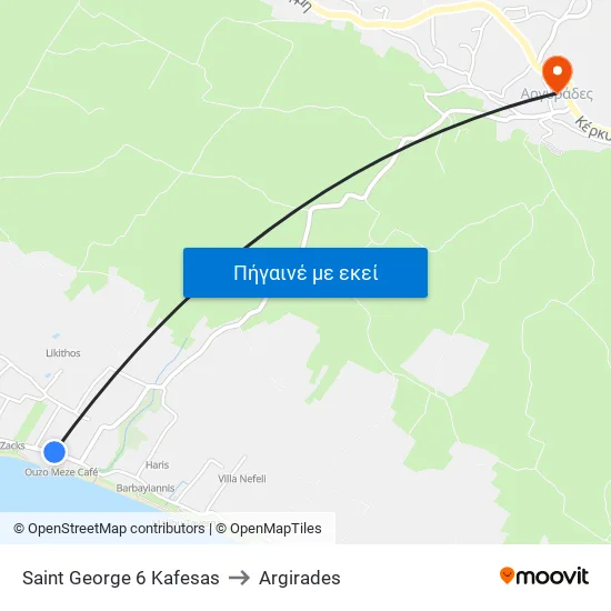 Saint George 6 Kafesas to Argirades map