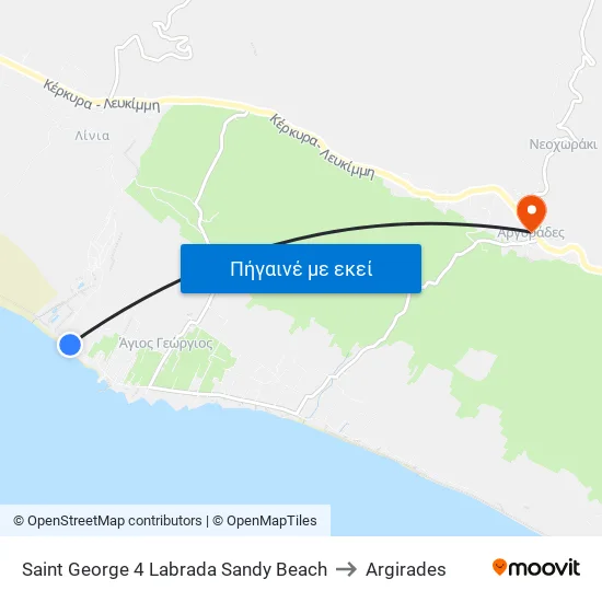 Saint George 4 Labrada Sandy Beach to Argirades map
