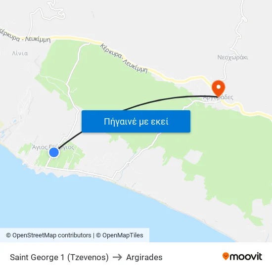 Saint George 1 (Tzevenos) to Argirades map