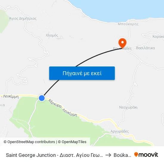 Saint George Junction - Διαστ. Αγίου Γεωργίου to Boúkaris map