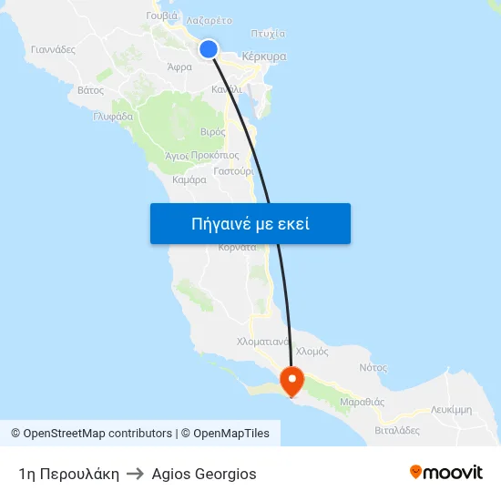 1η Περουλάκη to Agios Georgios map