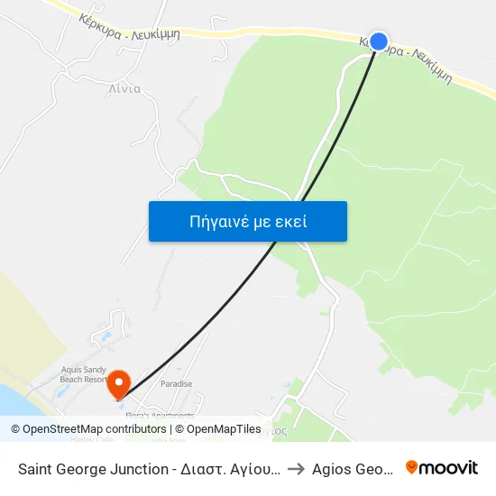 Saint George Junction - Διαστ. Αγίου Γεωργίου to Agios Georgios map