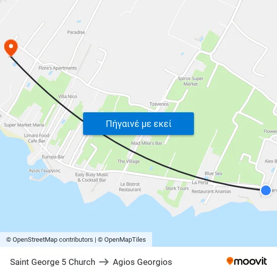 Saint George 5 Church to Agios Georgios map