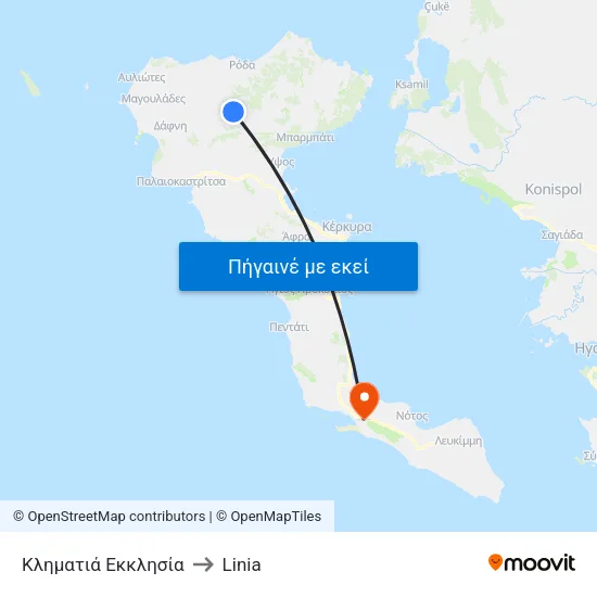 Κληματιά  Εκκλησία to Linia map