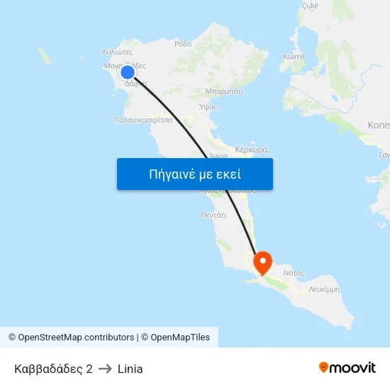 Καββαδάδες 2 to Linia map