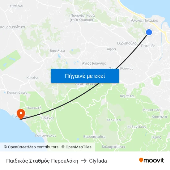 Παιδικός Σταθμός Περουλάκη to Glyfada map