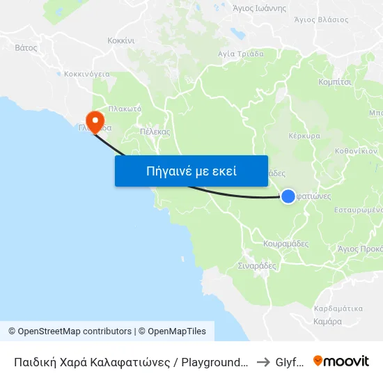 Παιδική Χαρά Καλαφατιώνες / Playground Kalafationes to Glyfada map