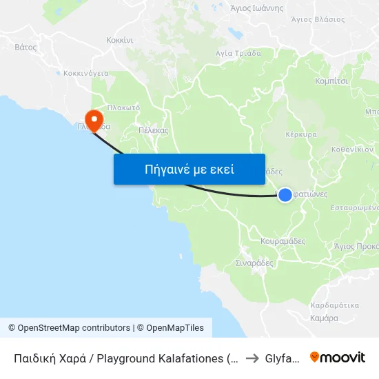 Παιδική Χαρά / Playground Kalafationes (R) to Glyfada map