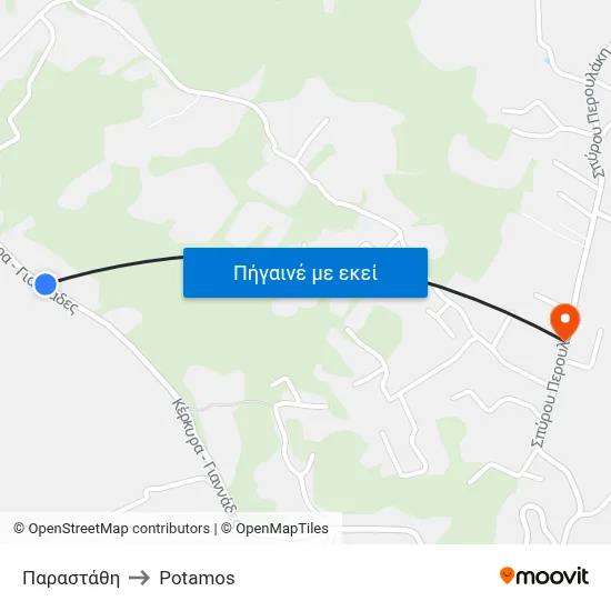 Παραστάθη to Potamos map