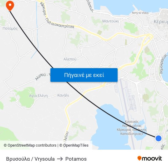 Βρυσούλα / Vrysoula to Potamos map