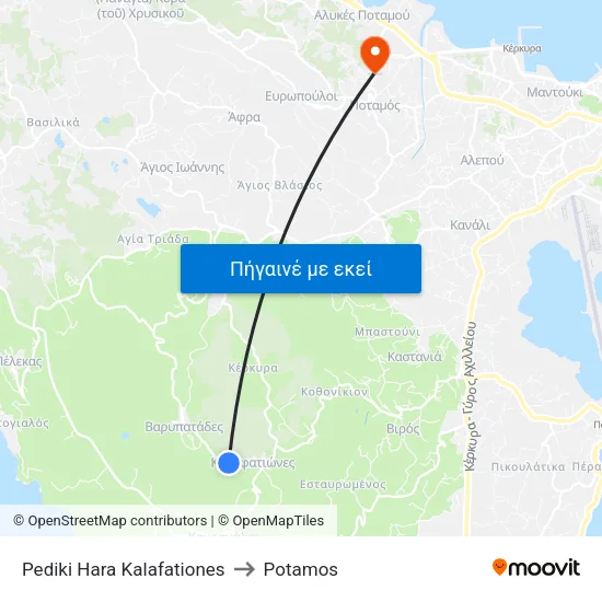 Παιδική Χαρά Καλαφατιώνες / Playground Kalafationes to Potamos map