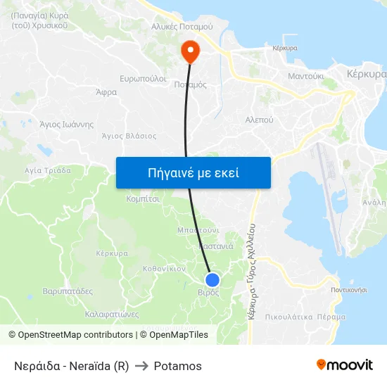 Νεράιδα - Neraïda (R) to Potamos map