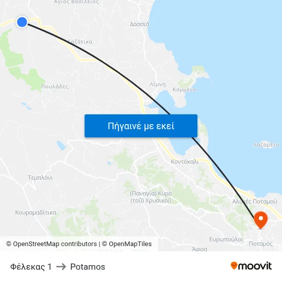 Φέλεκας 1 to Potamos map