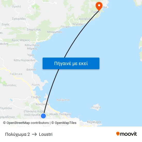 Πολύχωμα 2 to Loustri map