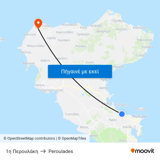 1η Περουλάκη to Peroulades map