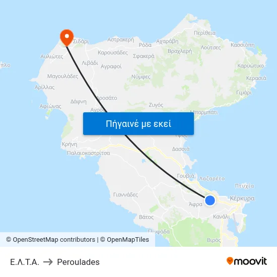Ε.Λ.Τ.Α. to Peroulades map
