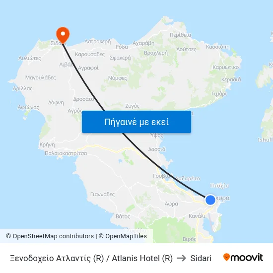 Ξενοδοχείο Ατλαντίς (R) / Atlanis Hotel (R) to Sidari map