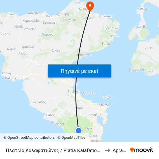 Πλατεία Καλαφατιώνες / Platia Kalafationes to Apraos map